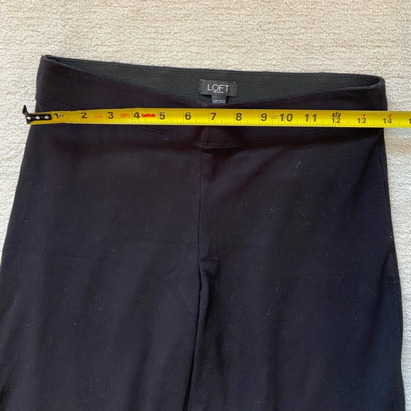 Loft black elastic waist wide leg capris pants - Picture 6 of 7